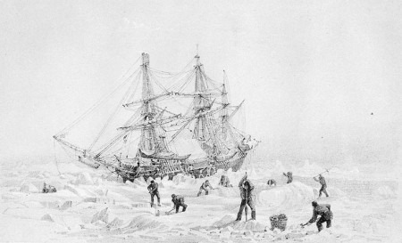 The HMS Terror... A giant boat of a.... boat.  Ship?  She (or the HMS Erebus, they're not sure) was discovered in the Queen Maud Gulf under only 11 meters of water.  I can see why she bottomed out.